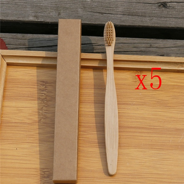 Bamboo Toothbrush with Soft Bristles - 100% Biodegradable & Eco-Friendly