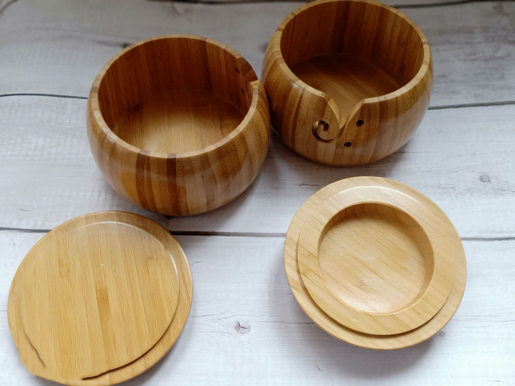 Bamboo Storage Bowl - Natural Wood Kitchen Container