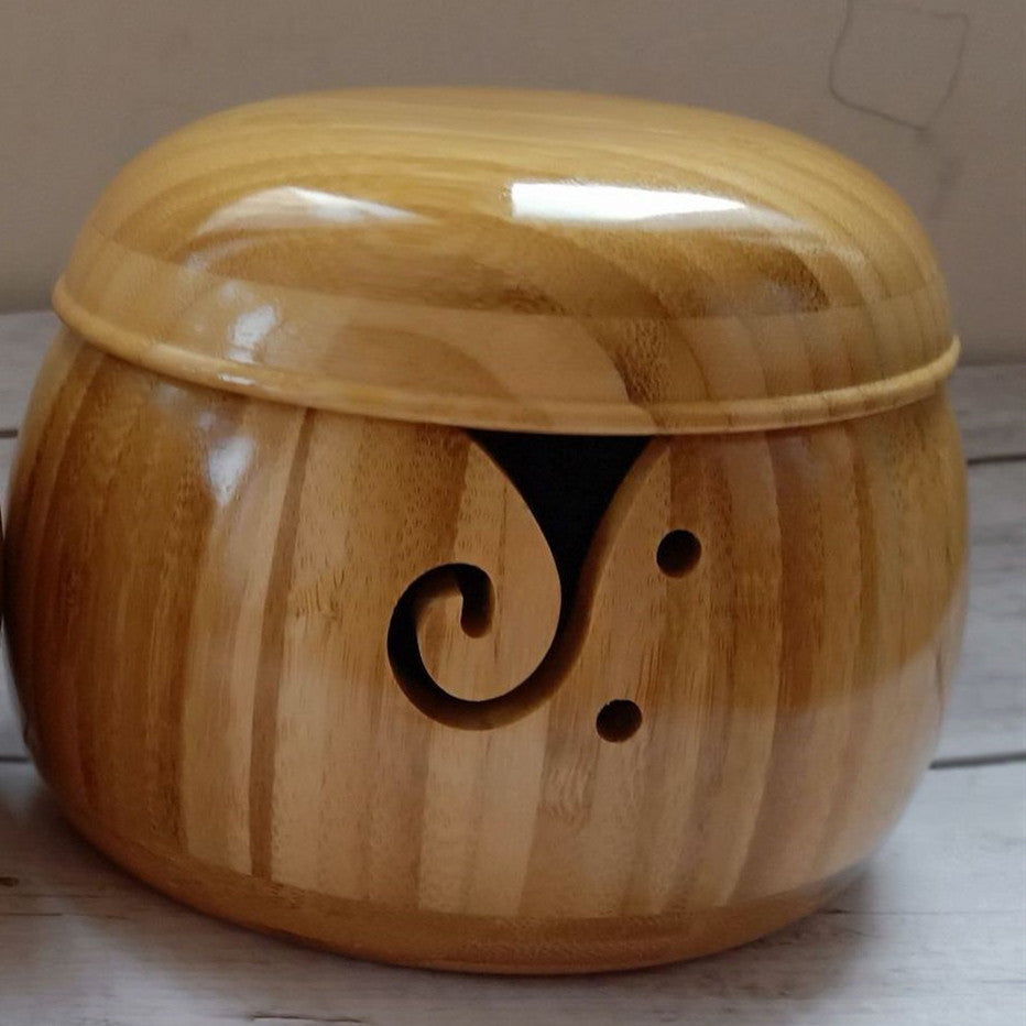 Bamboo Storage Bowl - Natural Wood Kitchen Container