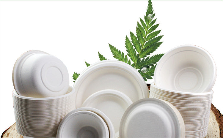 Eco-Friendly Thickened Paper Plates - Biodegradable BBQ & Party Plates