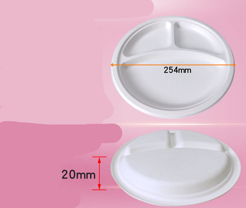 Eco-Friendly Thickened Paper Plates - Biodegradable BBQ & Party Plates