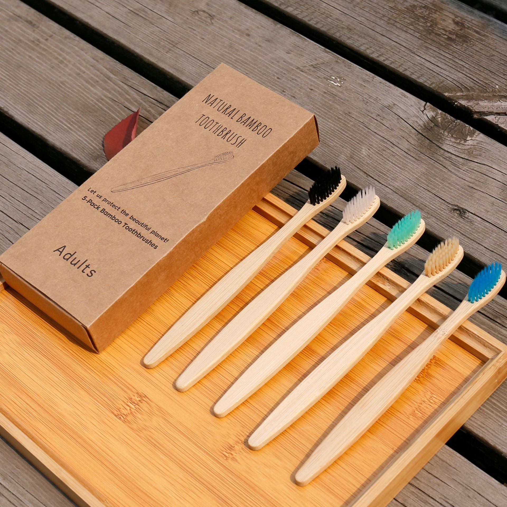 Bamboo Toothbrush with Soft Bristles - 100% Biodegradable & Eco-Friendly