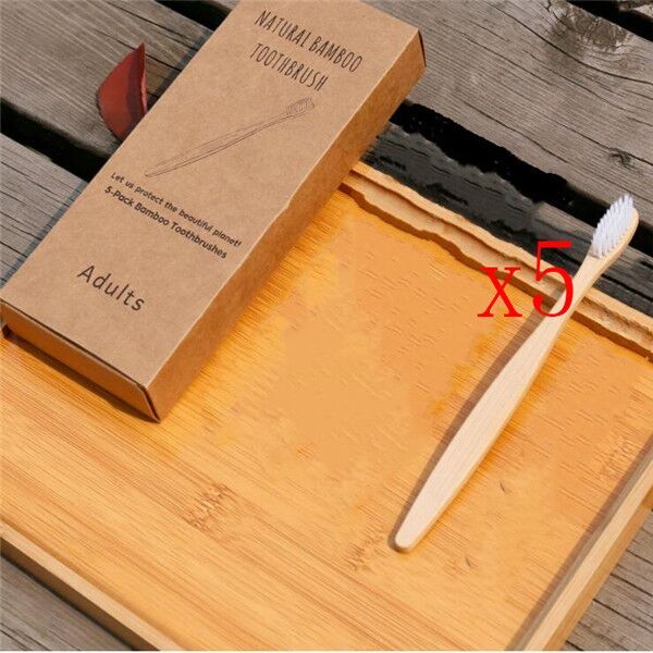 Bamboo Toothbrush with Soft Bristles - 100% Biodegradable & Eco-Friendly