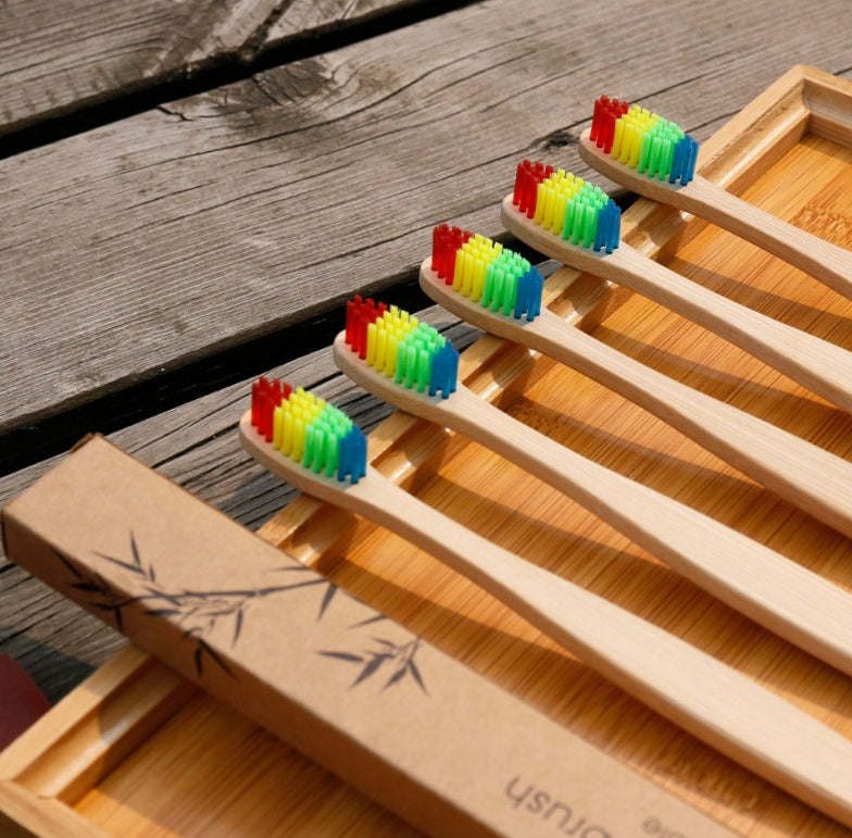 Bamboo Toothbrush with Soft Bristles - 100% Biodegradable & Eco-Friendly