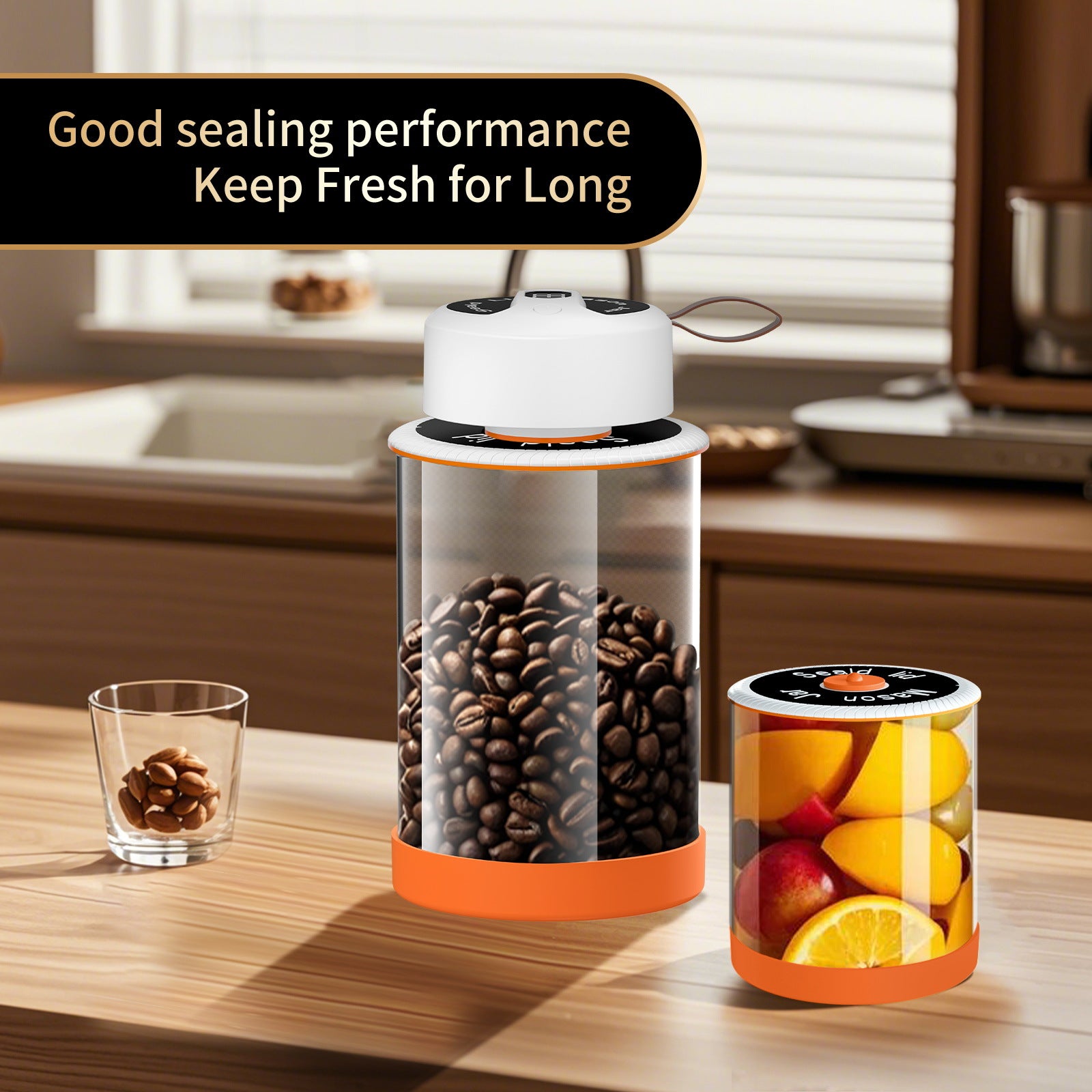 Eco-Friendly Electric Mason Jar Vacuum Sealer - Reduce Food Waste & Save the Planet