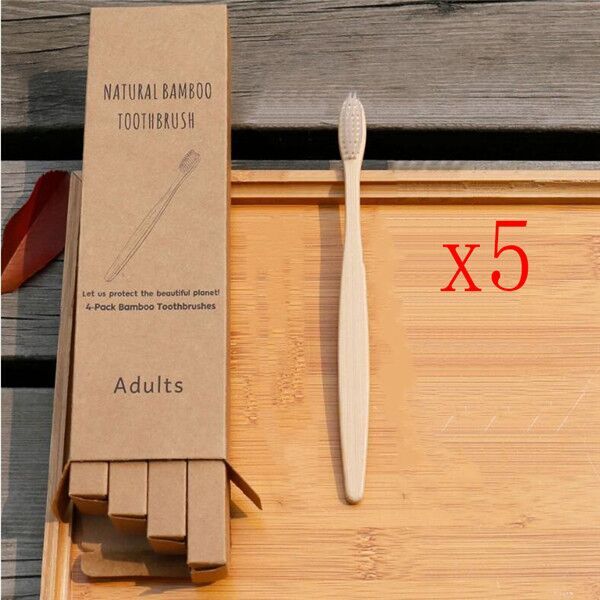 Bamboo Toothbrush with Soft Bristles - 100% Biodegradable & Eco-Friendly