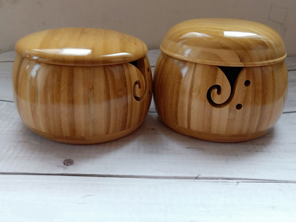 Bamboo Storage Bowl - Natural Wood Kitchen Container