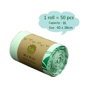 Fully Biodegradable Garbage Bags - Compostable Trash Bags for Eco-Friendly Waste