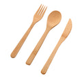 Bamboo Cutlery Set - Eco-Friendly Knife, Fork & Spoon (3-Piece)
